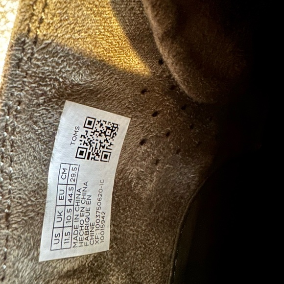 TOMS Navi Mens Green Nubuck Lace Up Chukka Boots - Size 11.5M Olive Green - Picture 14 of 16